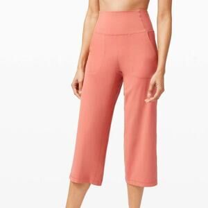 LULULEMON Align Wide Leg Crop Rustic Coral Orange Pink {F20}